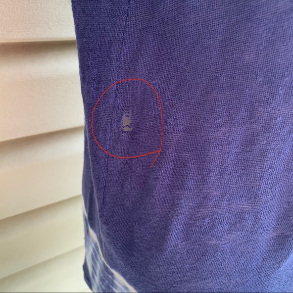 •Two By Vince Camuto• Tie-Dye 100%Linen Top-Size S - Picture 6 of 7